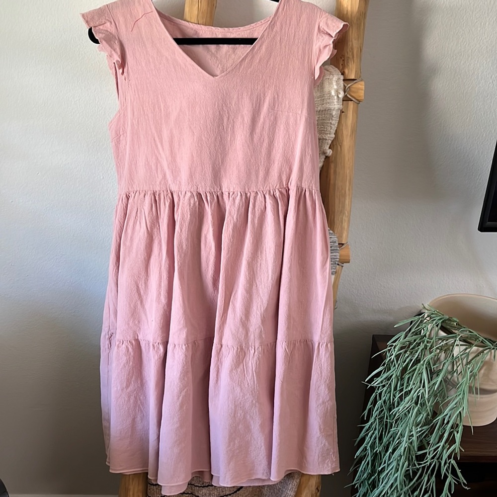 NWOT Unbranded Pink Tiered Babydoll Dress